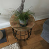 Round Industrial Side Table Coffee Tea Lamp Plant Stand Vintage Retro Furniture