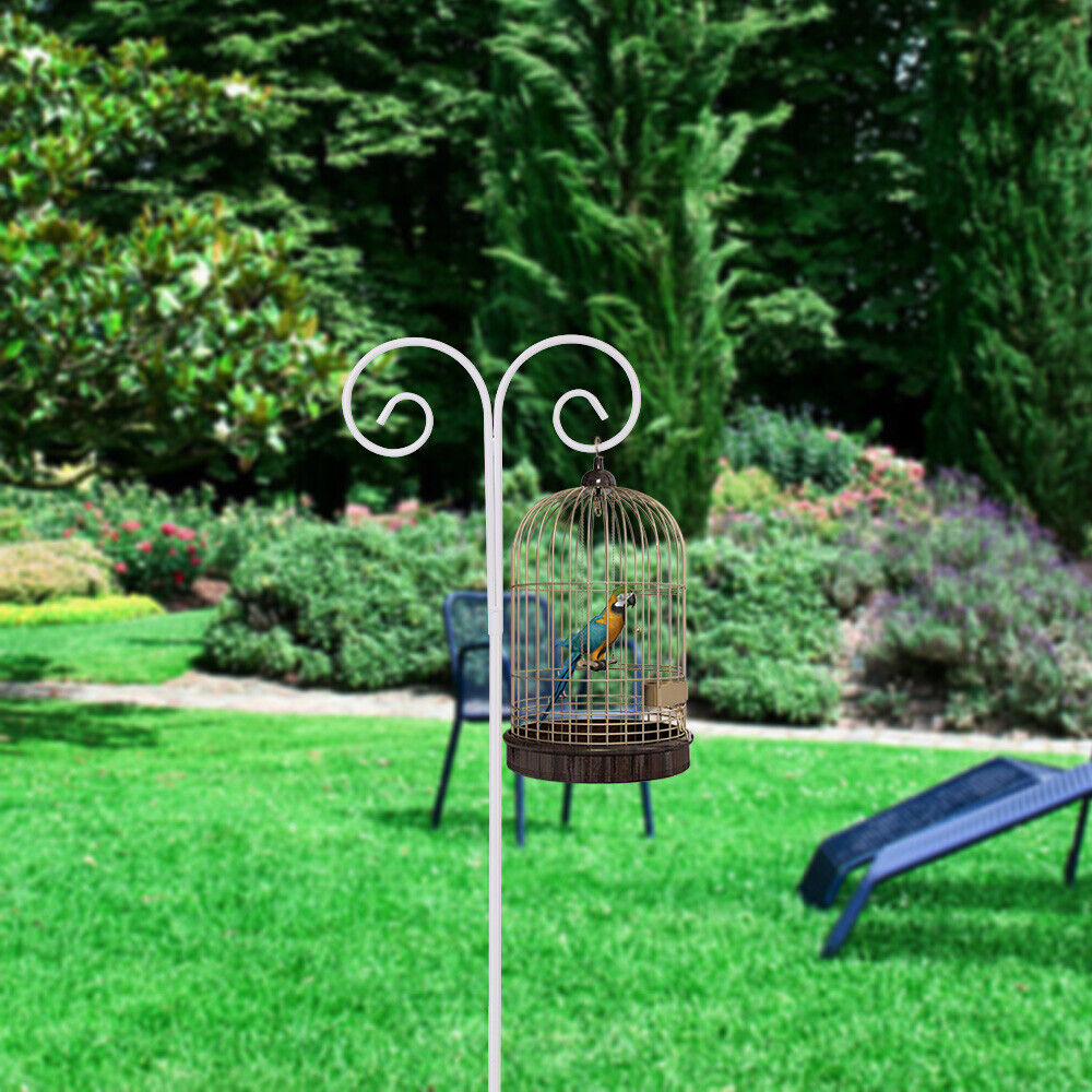 Double Shepherds Hook Outdoor Adjustable Garden Lawn Pole Hanging Chri –  Quildinc