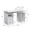 Apollo White Computer Desk PC Laptop Table Home Office Study Workstation Gaming