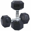 Dumbells Cast Iron Rubber Encased Hexagonal Dumbbells Home Gym Weight Set