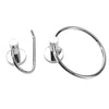 Toilet Roll Holder and Towel Ring Set Round Chrome Bath Fitting Wall Mounted MU