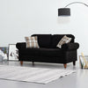 2, 3 Seater Grey Linen Fabric Sofa Armchair Lounger with 2 Pillows Living Room