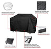 Heavy Duty BBQ Cover Waterproof Barbecue Grill Protector Outdoor Cover XXL Black