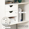 L-Shaped Corner Computer Desk Study Table with Storage Shelf White