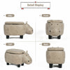 Animal Storage Ottoman Foot Rest Stool Padded Seat Upholstered Ride-on Ottomans