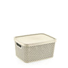 Small Large Plastic Storage Box with Lid Basket Container Kitchen Home Office