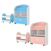 Children Bookcase set of 2 Toy Storage Unit with Wheels Book Organizer Removable