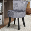 Bedroom Dressing Table Stool Crushed Velvet Padded Scroll Back Seat Side Chair
