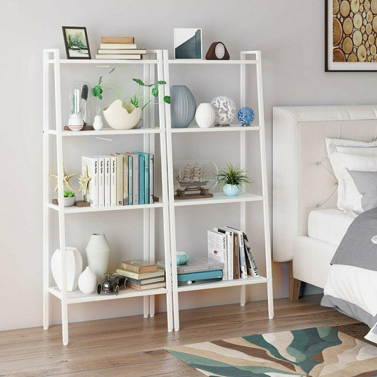 Ladder Bookshelf 4Tier Ladder Shelf Display Storage Book Plant Flower Stand