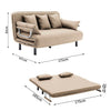 Occasional Sofa Bed Folding Futon Chair with Pillow Wheels Single Sleeper Guest