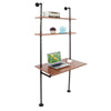 Wall Mounted Computer PC Laptop Desk Study Table Storage Shelves Space Saving