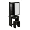 Black Dressing Table Make Up Desk Stool W/ Sliding Storage Mirror Drawer Vanity