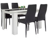 Wood Dining Table and Chairs 4 / 6 Set Pu Leather Seat Kitchen Room Furniture