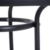 Bistro Garden Table Round Dining Furniture Glass Metal Patio Deck Parasol Hole