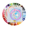 104 Beginner Cross Stitch Kit Colorful Thread Embroidery Tool Bundle w/ Hoop Set