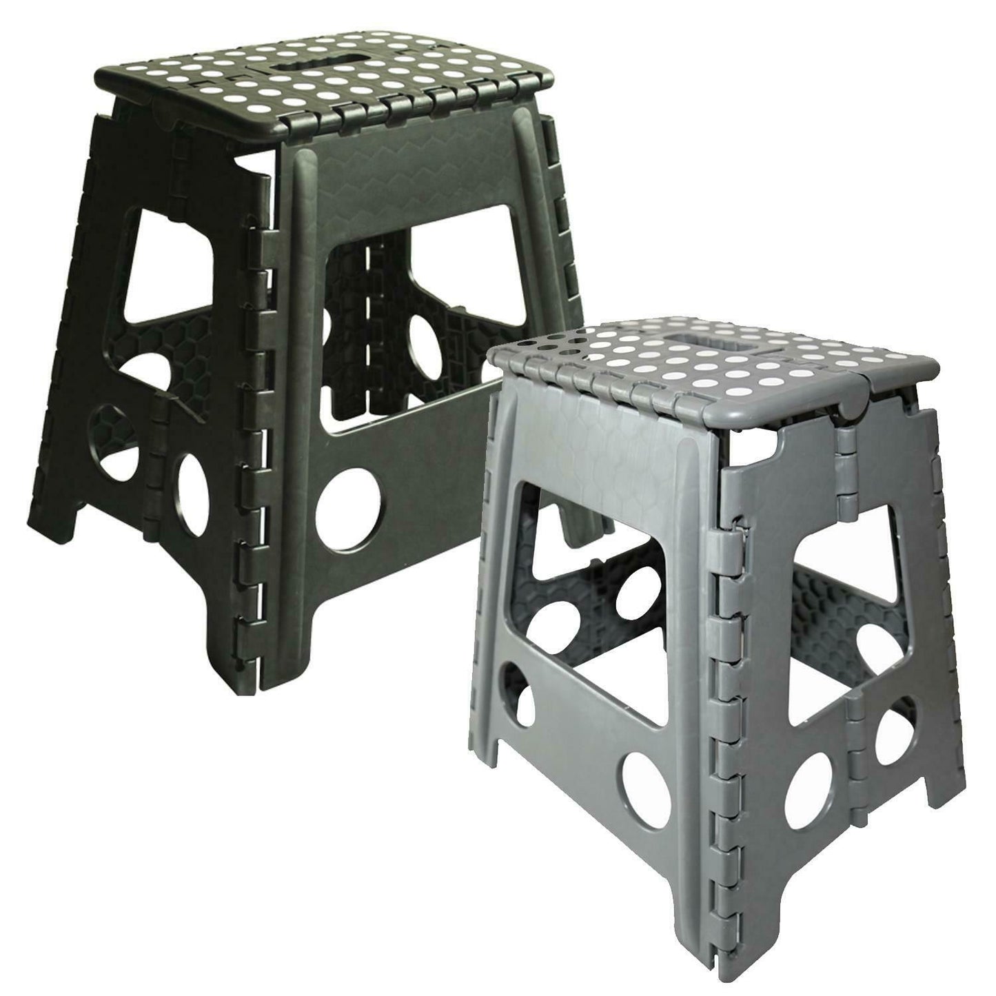 FOLDING STOOL MULTI PURPOSE PORTABLE CHAIR HOME SEAT PLASTIC COLLAPSIBLE STEP