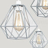 Metal Pendant Light Shade Ceiling Industrial Geometric Wire Cage Lampshade Lamp