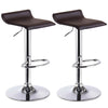 1/2x Bar Stools Kitchen Breakfast Gas Lift Chair Barstools PVC Leather Metall