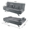 Upholstered Sofa Bed Sleeper Recliner Chair Beds 3 Seater Couch Settee Sofabed