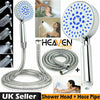 Universal Shower Head 5 Mode Function Chrome Anti-limescale Handset / Hose pipe