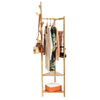 Garment Clothes Rail Coat Stand Hat Umbrella Floor Standing Wooden Hanger Rack