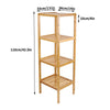 4 Tier Book Shelf Unit Bamboo Bookcase Bathroom Kitchen Storage Rack Display