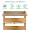 Potting Bench Table Wood Garden Potting Table Planting Work Station with Shelves