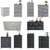 Chest of 2/3/4/5/7 Drawers Fabric Storage Cabinet Side Table Standing Home Grey