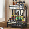2-3 Tiers Kitchen Spice Rack Kitchen Storage Organizer Bottle Stand Shelf Holder