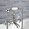 Victorian Chrome Bathroom Sink Twin Tap Bath Filler Shower Mixer Basin Mixer Set
