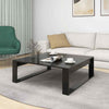 Home Storage Coffee Table High Gloss Black 100x100x35cm Chipboard Living Room