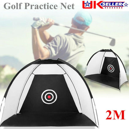 Foldable Golf Practice Net 2M Golf Hitting Practice Training w/Storage Bag