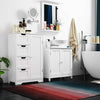 4 Drawers Bathroom Cabinet Free Standing Storage Unit Floor Cupboard White