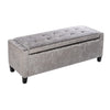 Storage Ottoman Trunk Chest Bedding Blanket Box Large Velvet Bench Pouffe Seat