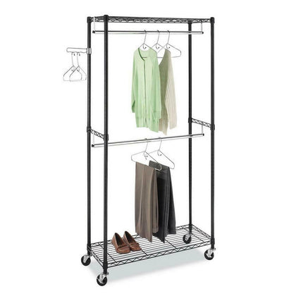 Heavy Duty Clothes Rail Rack Hanging Garment Display Stand Shoe Storage Shelf UK