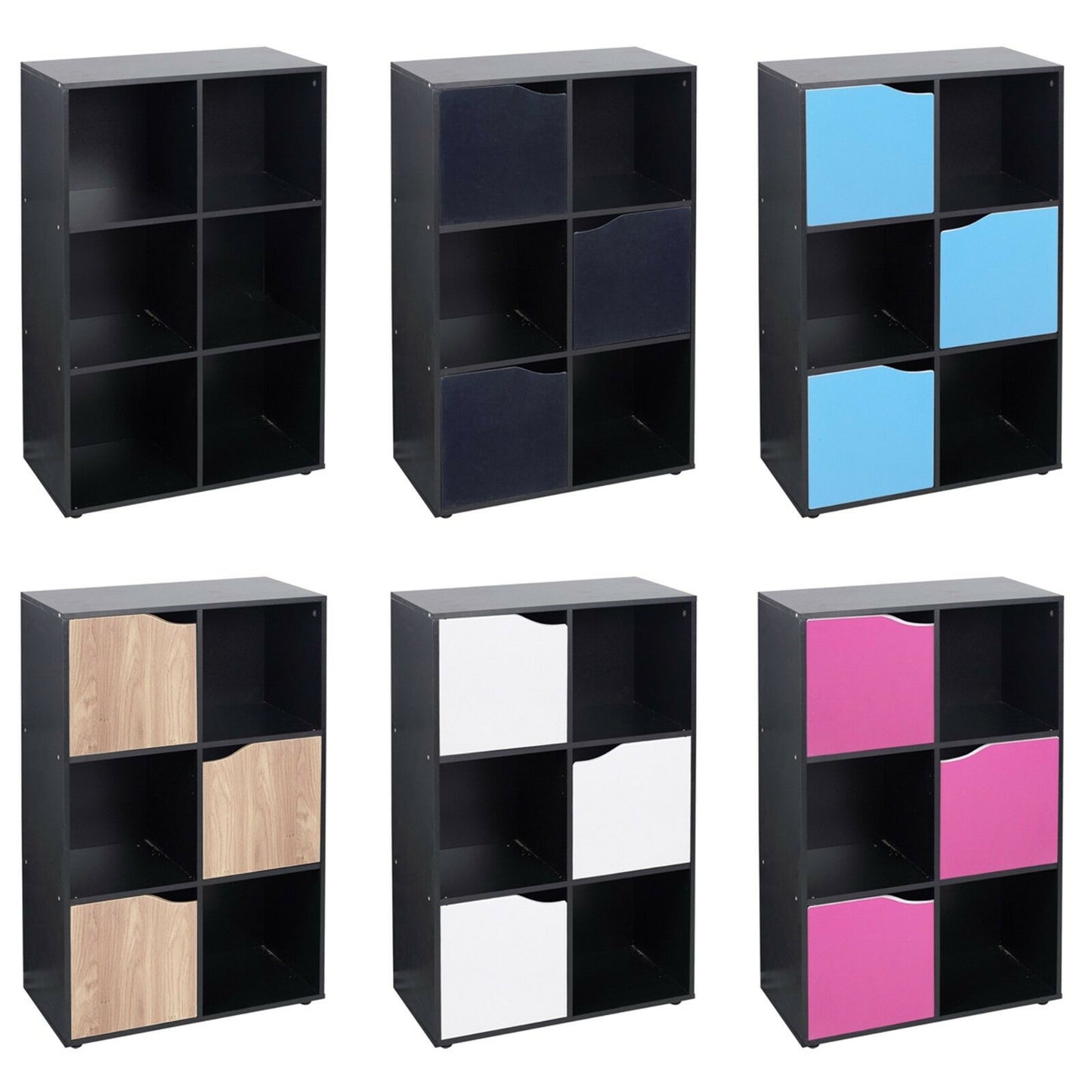 4 6 9 Cube Wooden Bookcase Shelving Display Shelves Storage Unit Wood Shelf Door