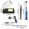 60W Soldering Iron Kit Electronics Welding Irons Solder Tools Adjustable Temp UK