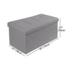 Folding Ottoman Storage Box Pouffe Seat Stool Home Chair Footstool Storage Bench