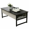 LED Coffee Table Desk Foldable Living Room Lift Up Hidden Storage Bottom Shelf
