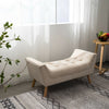Modern Hallway Window Seat Chenille Fabric Footstool Chaise Lounge Coffee Table