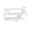 Coffee Table 2 Tiers Centre Table S-Shaped End Table Living Room Table White