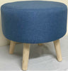 Stylish PU/Upholstered Large Footstool Ottoman Pouffe Stool Wooden Legs 4Colours