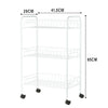 3 Tier Gap Kitchen Cart Slim Slide Out Storage Tower Rack 4 Wheels Roll