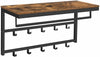 HOOBRO Wall-Mounted Coat Rack Wall Hook 10 Removable Hooks Storage Shelf