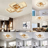 LED Ceiling Light Aluminum Square Lamp Chandelier Fixture White Black Gold Frame
