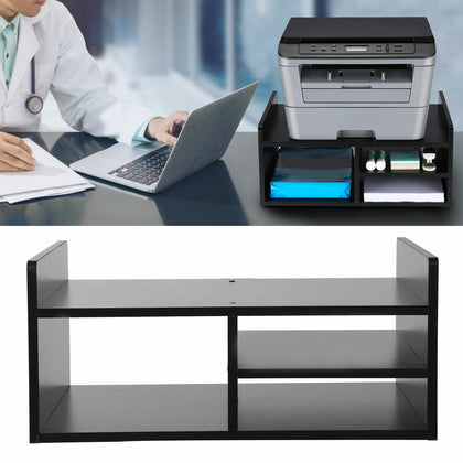 Desktop Monitor Printer Stand Desk Laptop PC Computer Screen Riser Shelf Black