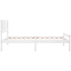 Single Bed White Solid Wooden Bed Frame Solid Wood For Adults, Kids, Teenagers