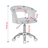 1x office chair desk chair adjustable linen roll stool swivel stool with armrest
