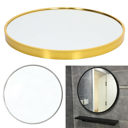 Industrial 50cm Round Home Bathroom Glass Wall Mounted Vanity Mirror Bedroom