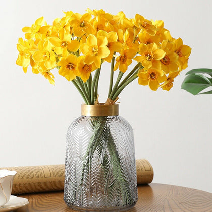 Living Room Wreath Wedding Artificial Plant Narcissus Daffodil Fake Flowers